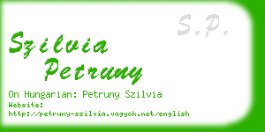 szilvia petruny business card